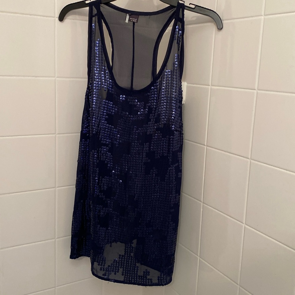 Blouse, Women’s, Medium, Sparkel & Fade, dark blue, sequence